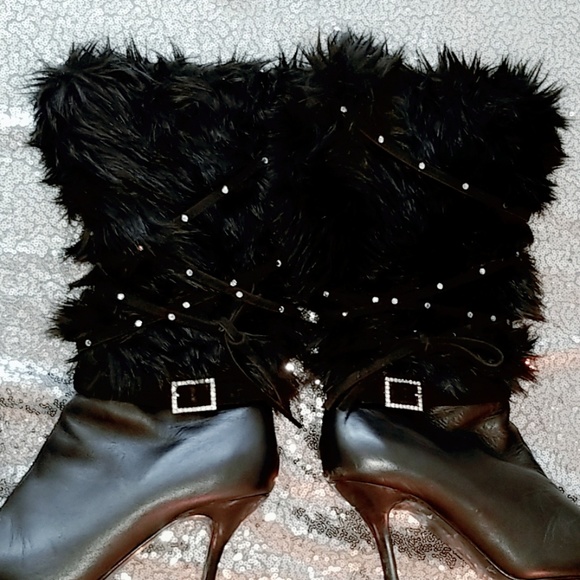 Colin stuart Black Faux Fur Booties - Picture 4 of 10